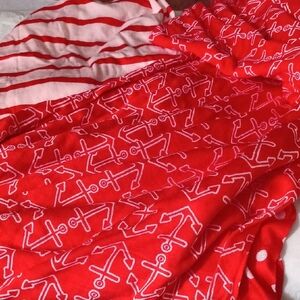 Sperry Top-Sider Womens Infinity Scarf Nautical Red - White  Anchors NIP New NWT